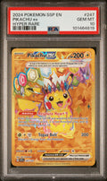 PSA 10 Pikachu ex - 247/191 - Hyper Rare - Surging Sparks - Cert 101464819 - PSA slab front
