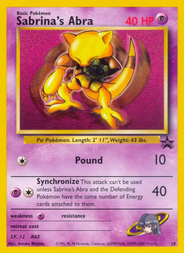 PSA 9 Sabrina's Abra 19 Wizards Black Star Promo