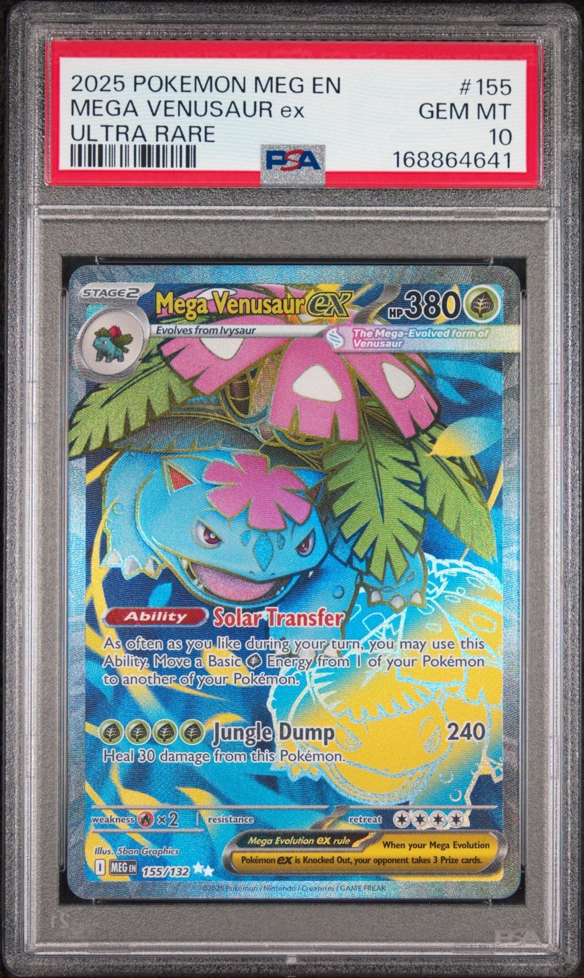 PSA 10 Mega Venusaur ex - 155/132 - Ultra Rare - Mega Evolution - Cert 168864641 - PSA slab front