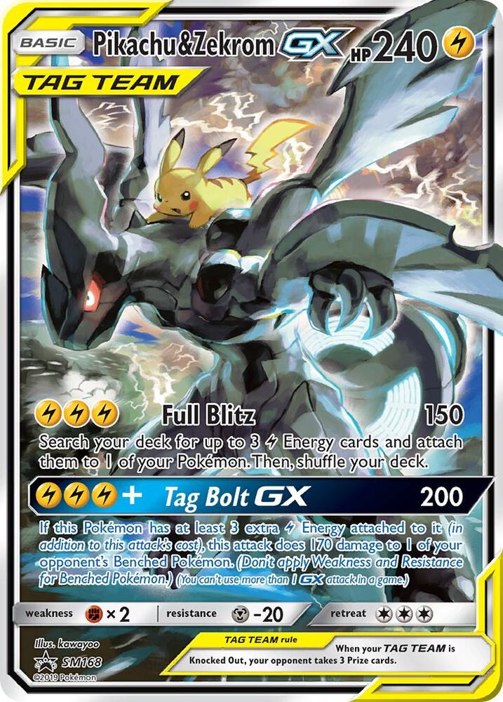 PSA 9 Pikachu & Zekrom GX - SM168 - Promo