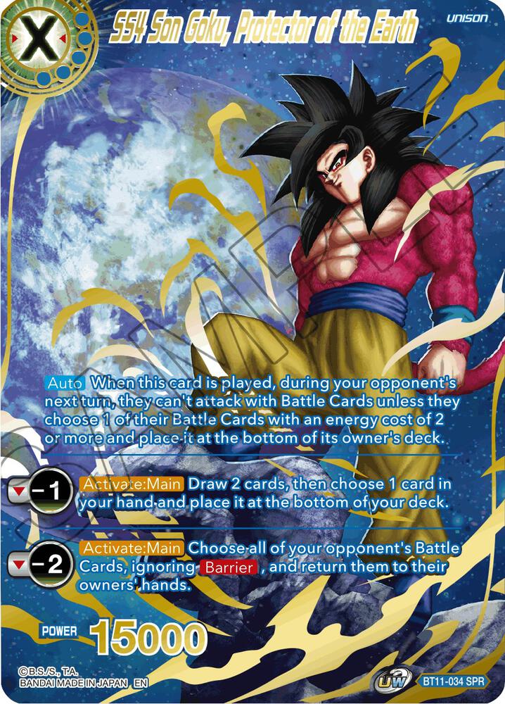 SS4 Son Goku, Protector of the Earth (SPR) - BT11-034