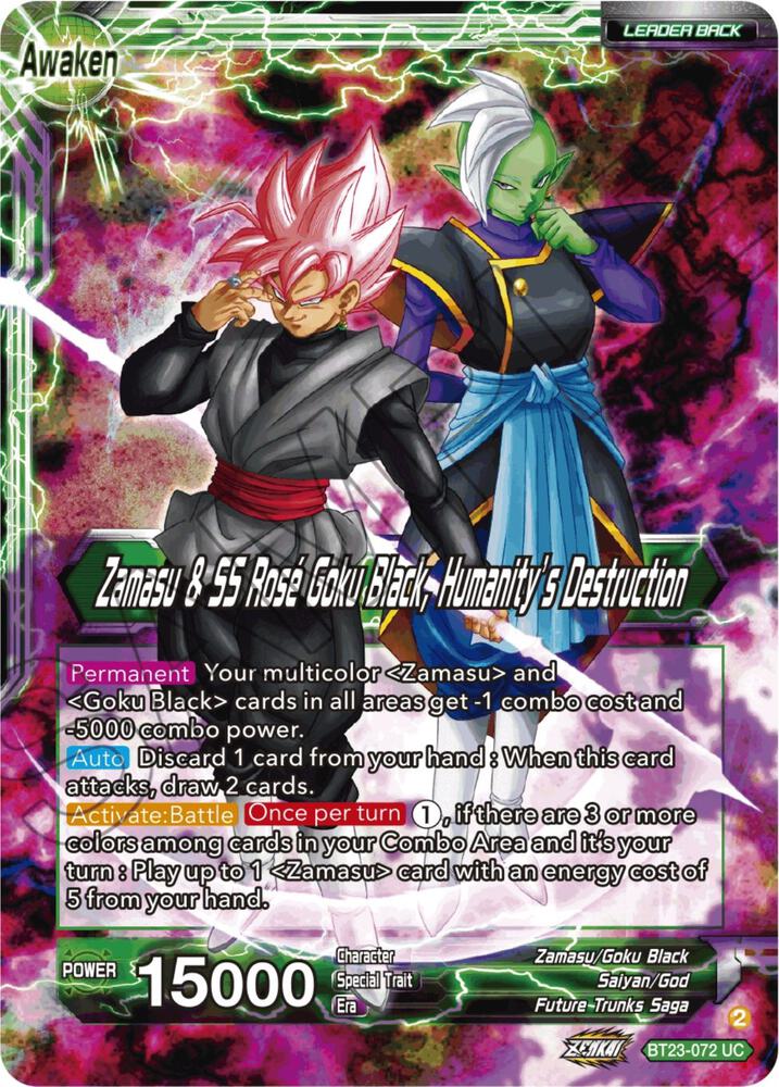 Zamasu & Goku Black // Zamasu & SS Rose Goku Black, Humanity's Destruction (Foil) - BT23-072