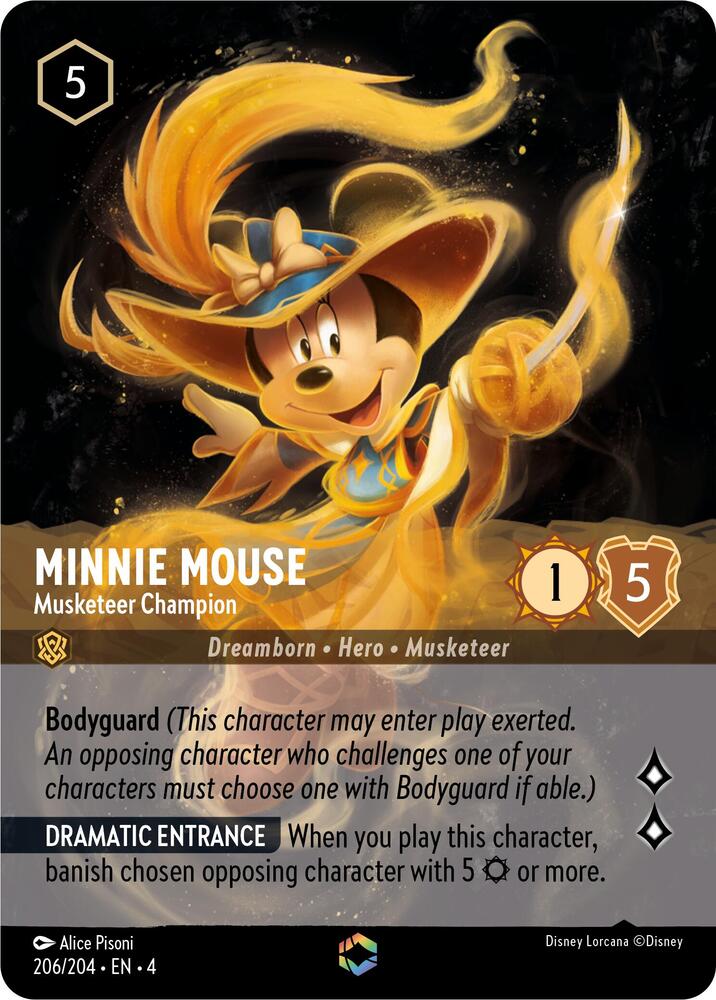 Minnie Mouse - Musketeer Champion (Enchanted) - 206/204 - Enchanted - Ursula's Return