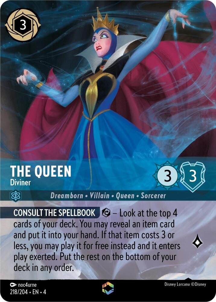 The Queen - Diviner (Enchanted) - 218/204 - Enchanted - Ursula's Return
