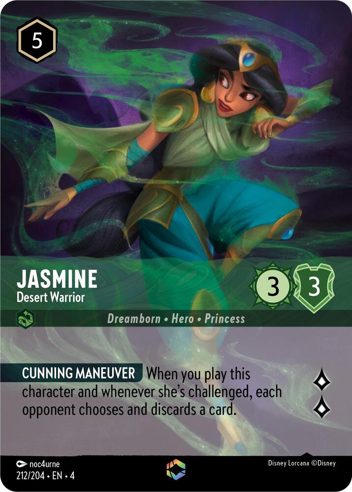 Jasmine - Desert Warrior (Enchanted) - 212/204 - Enchanted - Ursula's Return