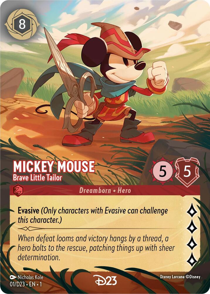 Mickey Mouse - Brave Little Tailor (Extended Art) - 1/D23 - Promo - D23 Promos