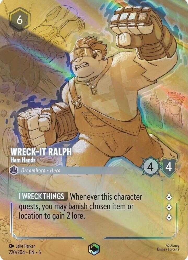 Wreck-It Ralph - Ham Hands (Enchanted) - 220/204 - Enchanted - Azurite Sea