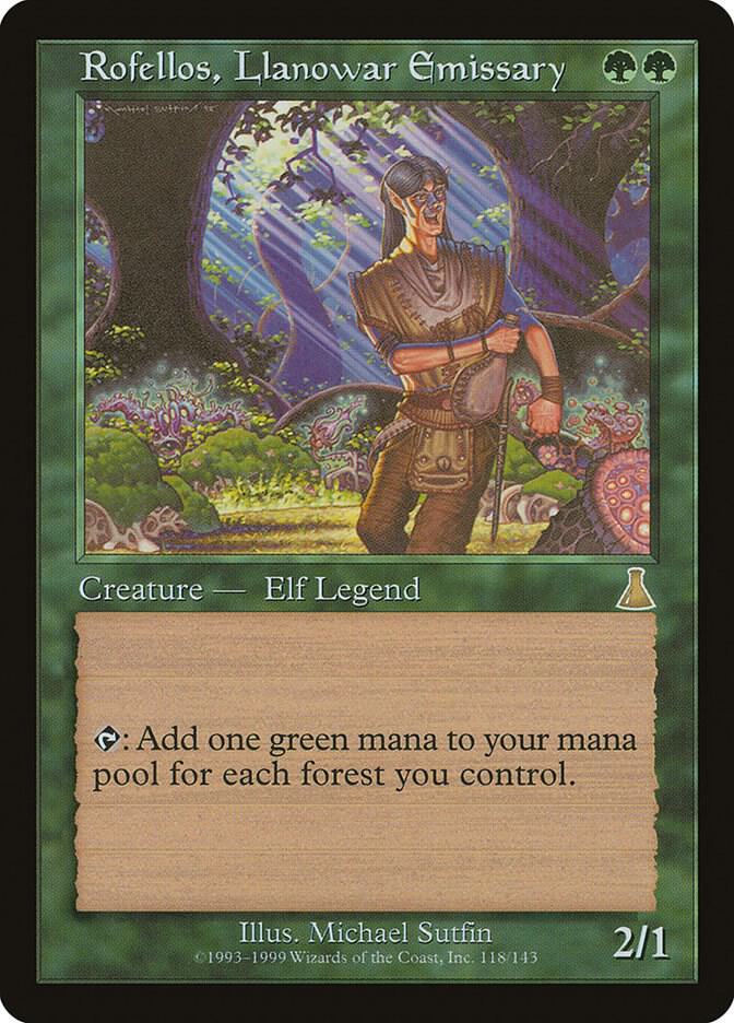 Rofellos, Llanowar Emissary - 118 - R - Urza's Destiny