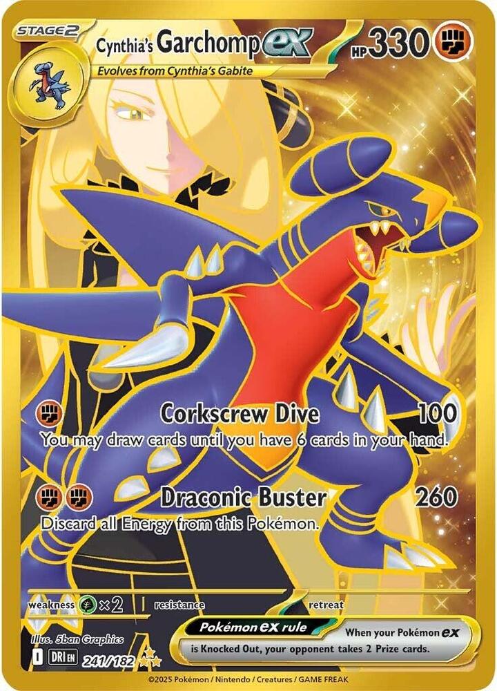 Cynthia's Garchomp ex - 241/182 - Hyper Rare - Destined Rivals