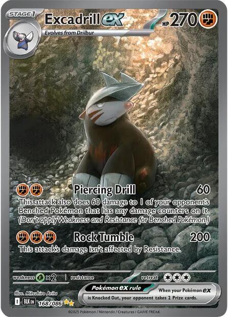 Excadrill ex - 168/086 - Special Illustration Rare - Black Bolt