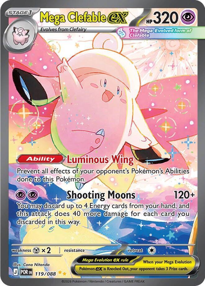 Mega Clefable ex - 119/088 - Special Illustration Rare - Perfect Order