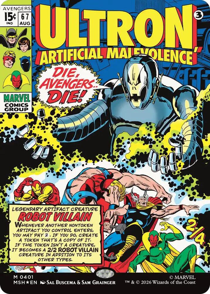 Ultron, Artificial Malevolence (Borderless) (0401) - M - Marvel Super Heroes