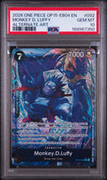 PSA 10 Monkey.D.Luffy (Alternate Art) - OP15-092 - R - Adventure on Kami's Island - Cert 168987350 front