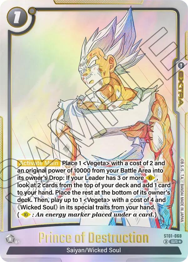 Prince of Destruction (Alternate Art) - ST01-068 - Super Rare - Story Booster 01