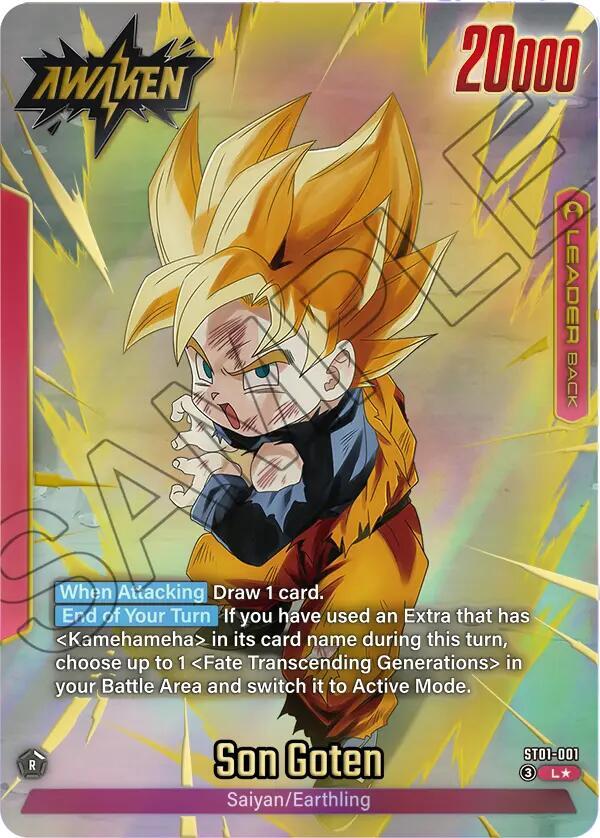 Son Goten - ST01-001 (Alternate Art) - Leader - Story Booster 01