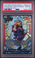 PSA 10 Son Gohan : Adolescence (Alternate Art) - FB08-001 - Leader - Saiyan's Pride - Cert 168987356 front