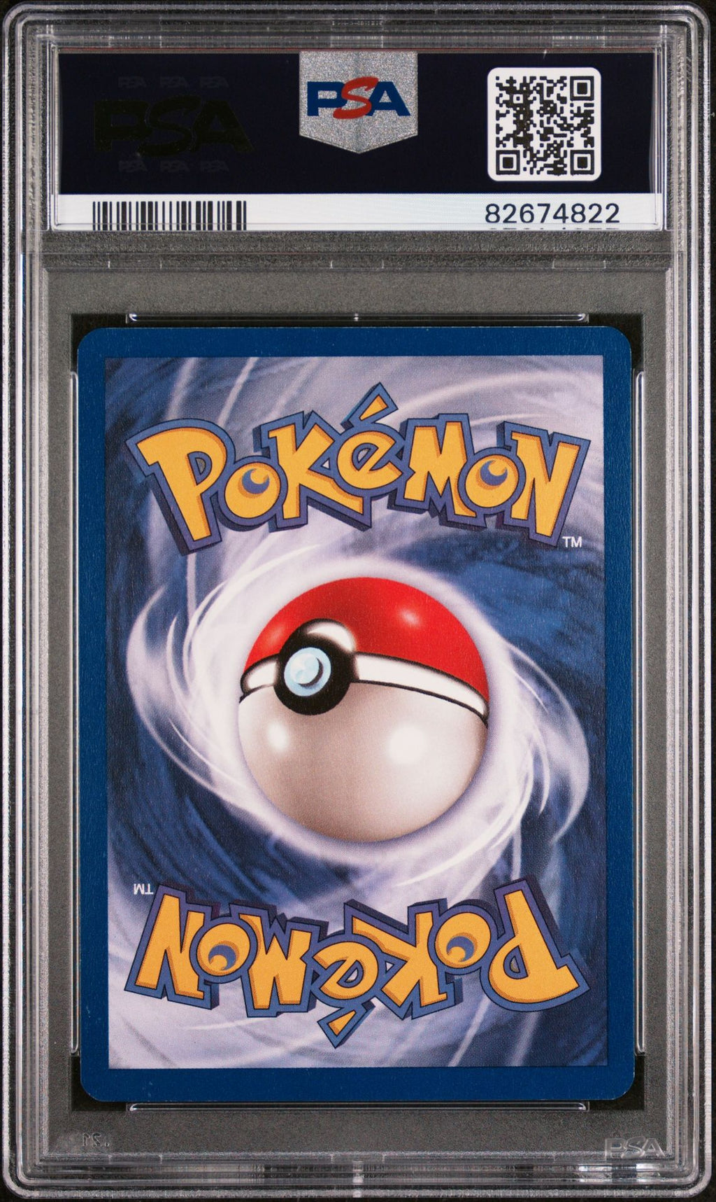 PSA 9 Dark Charizard (1st Edition) - 21/82 - Rare - Team Rocket - Cert 82674822 - PSA slab back