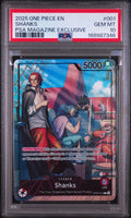 PSA 10 Shanks (PSA Magazine Exclusive) - OP09-001 - L - One Piece Promotion Cards - Cert 168987346 front