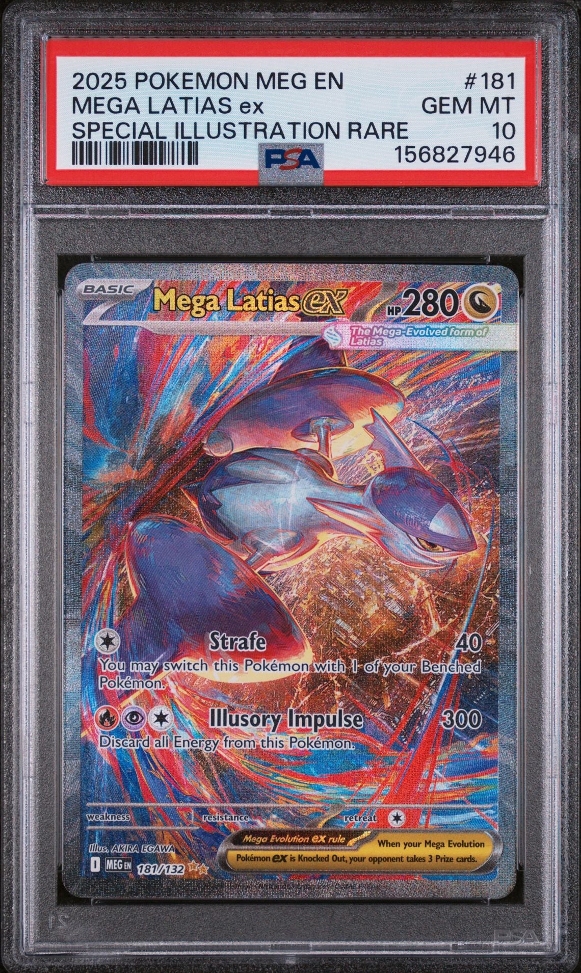 PSA 10 Mega Latias ex - 181/132 - Special Illustration Rare - Mega Evolution - Cert 156827946 front