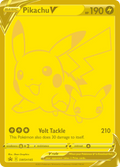 Pikachu V (Gold) - SWSH145 - Promo - SWSH: Sword & Shield Promo Cards