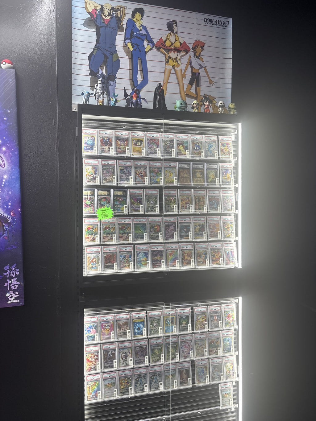 Lit graded slab case at Deadweight TCG