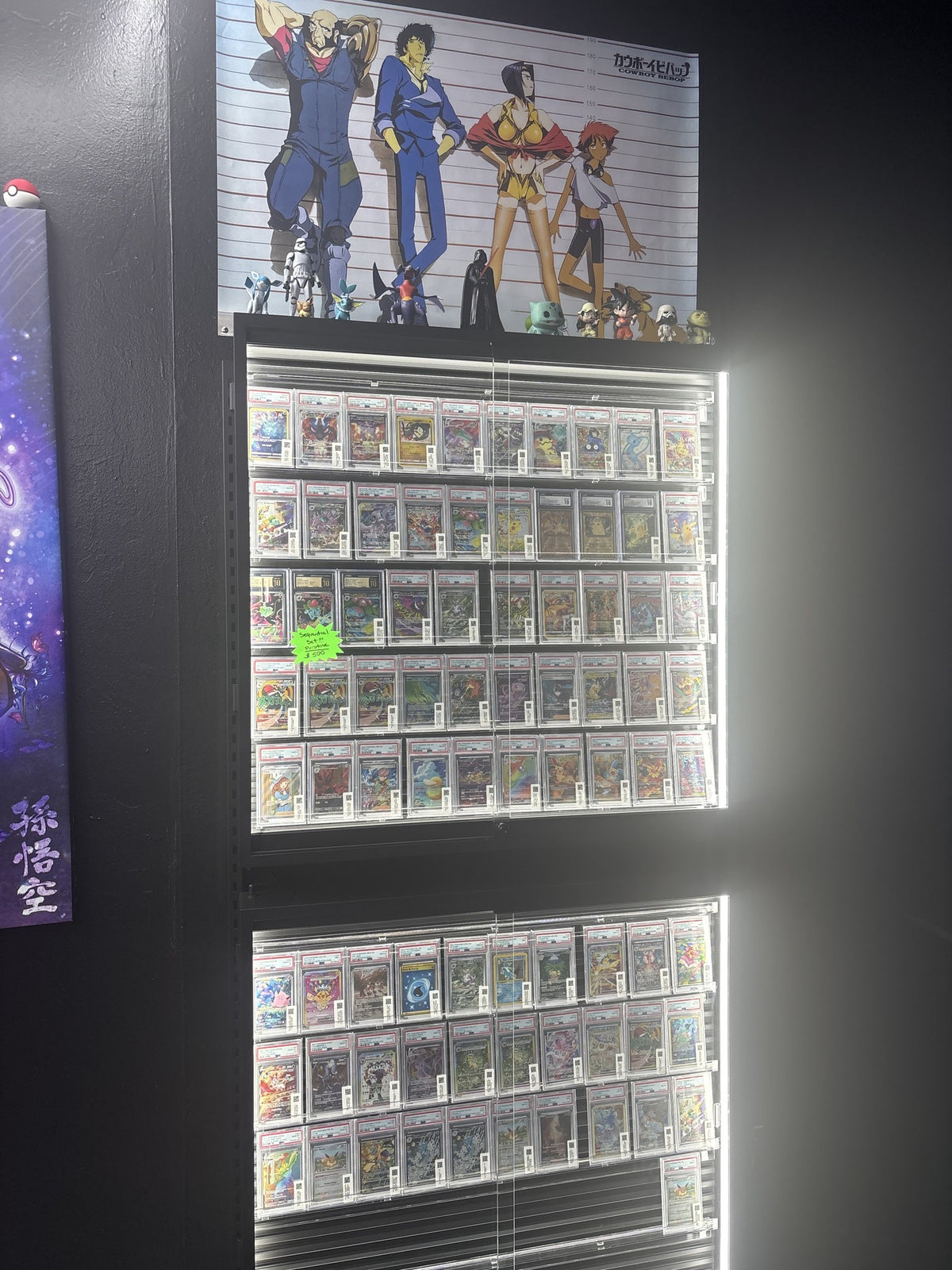 Lit graded slab case at Deadweight TCG