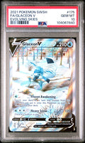 PSA 10 Glaceon V - 175/203 - Art Rare - Evolving Skies - Cert 104067840 front