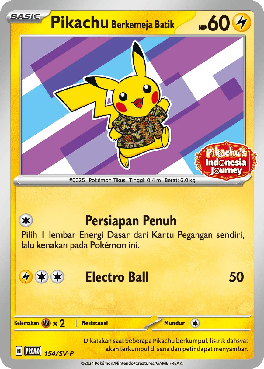 Pikachu Berkemeja Batik - 154/SV-P - Promo