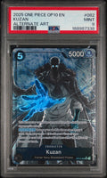 PSA 9 Kuzan (Alternate Art) - OP10-082 - SR - Royal Blood - Cert 168987338 front