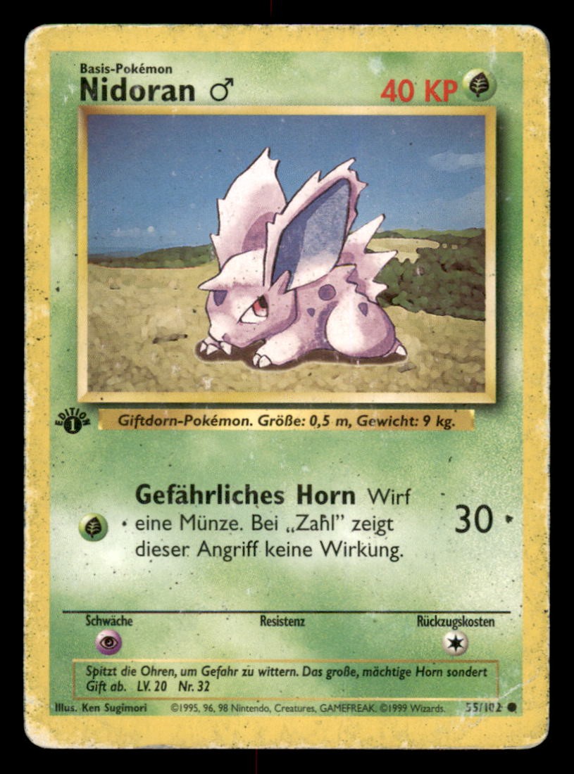 Nidoran M (German) - 55/102 - Common - Base Set (1st Edition)
