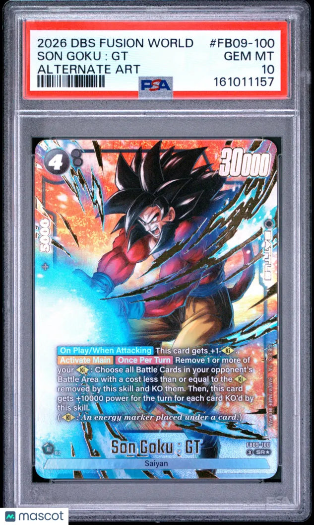 PSA 10 Son Goku GT FB09-100 Alternate Art Dragon Ball Super Fusion World graded slab