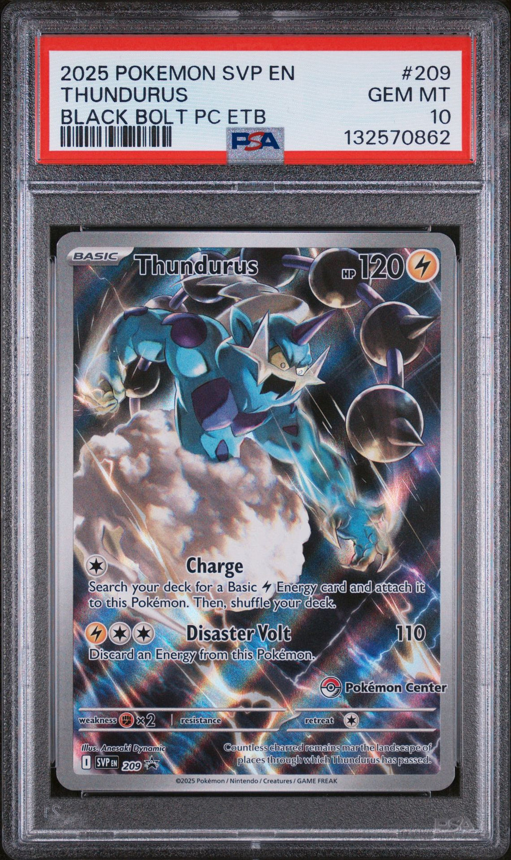 PSA 10 Thundurus - 209 - Promo - SV: Scarlet & Violet Promo Cards front